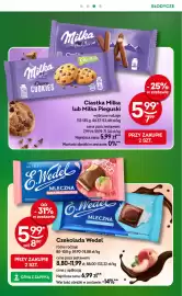 Żabka gazetka Strona 28: Ciastka Milka lub Milka Pieguski €5,99, Czekolada Wedel €5,99
