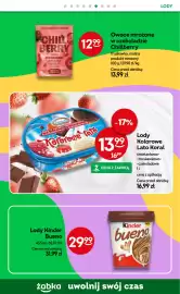 Żabka gazetka Strona 55: Lody Kinder Bueno €29,99, Owoce mrożone w czekoladzie Chillberry €12,99