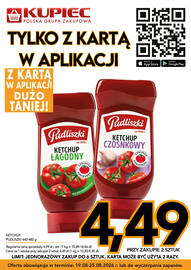 Kupiec gazetka tydzień 34 Strona 14: Ketchup łagodny Pudliszki €4,49