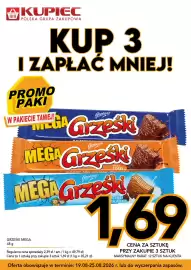 Kupiec gazetka tydzień 34 Strona 10: Wafel Grześki Mega kakaowy €1,69