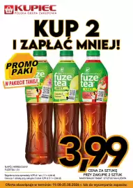 Kupiec gazetka tydzień 34 Strona 11: Napój herbaciany Fuze Tea Juicy o smaku truskawki i melona €3,99