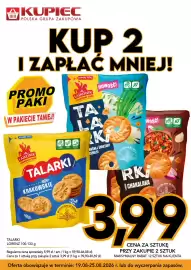 Kupiec gazetka tydzień 34 Strona 5: Talarki o smaku kwaśnej śmietany i cebulki Lajkonik €3,99