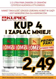 Kupiec gazetka tydzień 34 Strona 7: Piwo Łomża €2,49