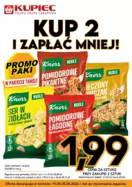 Kupiec gazetka tydzień 34 Strona 8: Zupa instant Nudle Knorr Pomidorowe Łagodne €1,99