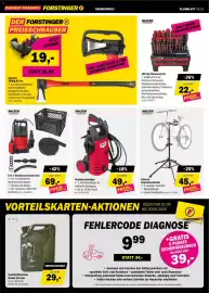 Forstinger Flugblatt Seite 2: Walter Hochdruckreiniger €49,00, WALTER Fahrrad Reparaturständer €45,00