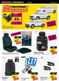 Forstinger Flugblatt Seite 6: Walser Rückenlehnenschutz universal Schwarz €5,00, LL17 Ausbildungsfahrt-Set €15,00