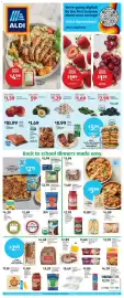 Aldi weekly ad week 34 Page 1: Appleton Farms Uncured Quarter-Sliced Ham €4,49, Priano Stuffed Shells or Manicotti €4,89