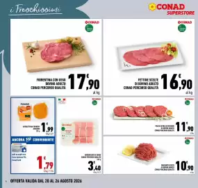 Volantino Conad Superstore settimana 34 Pagina 4: Fettine scelte di bovino adulto CONAD Percorso Qualità €16,90