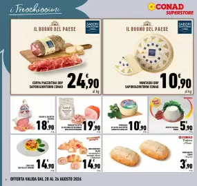 Volantino Conad Superstore settimana 34 Pagina 6: Montasio DOP €10,90, Mini croissant salati €14,90
