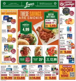 Lowes Foods weekly ad week 34 Page 1: Viva Signature Cloth Paper Towels €11,88, Eastern Locally Grown Yellow Peaches €1,49