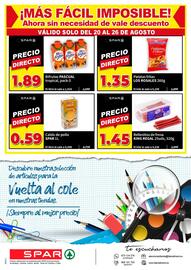 Folleto SPAR semana 34 Página 2: Bifrutas PASCUAL tropical €1,89, SPAR caldo de pollo €0,59