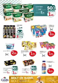 Catálogo Condis Página 8: Danone - actimel sabors o actimel kids €3,49, Président - nata liquida especial cuina €1,80