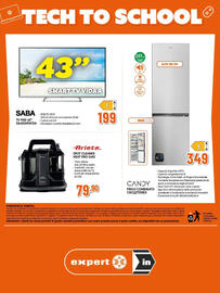 Volantino Ipercoop Pagina 8: SABA TV FHD 43" €199,00, Candy frigo combinato CNCQ2T518EX €349,00