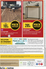 Catalogue Bricorama page 12: BARON Sol stratifié €25,52, Console avec rebords autour du plateau €28,96