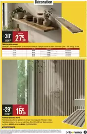 Catalogue Bricorama page 11: Panneau tasseaux mural €15,38, Tablette chêne massif €27,90