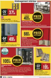 Catalogue Bricorama page 2: 3 tables basses gigognes €40,80, DIEGO Aménagement dressing €105,48