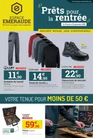 Catalogue Espace emeraude page 1: Challenger Sweat de travail uni €14,90, FISCHER DAREX Valise 85 pièces €59,90