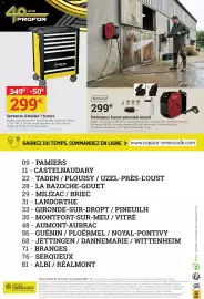 Catalogue Espace emeraude page 16: BRICK Nettoyeur haute pression mural €299,00, PROFOR Servante d'atelier 7 tiroirs €299,00