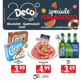 Volantino Deco Maxistore Pagina 1: Algida Cornetto €3,99, Tuborg birra €3,49
