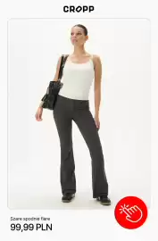 Cropp gazetka tydzień 34 Strona 10: Spodnie flare szare Cropp €99,99