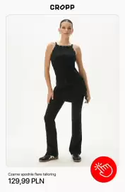 Cropp gazetka tydzień 34 Strona 7: Spodnie czarne flare tailoring Cropp €129,99