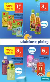 Dealz gazetka tydzień 34 Strona 25: Napój Kubuś Ice Tea €3,50, Napój gazowany QDOL Spongebob €6,00