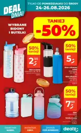 Dealz gazetka tydzień 34 Strona 4: Bidon ze słomką €2,50, Bidon różne rodzaje lub Butelka na wodę €7,50