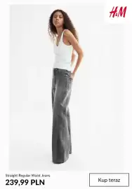 H&M gazetka tydzień 34 Strona 4: Jeansy Straight Regular Waist H & M €239,99