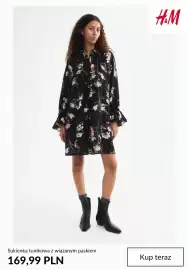 H&M gazetka tydzień 34 Strona 7: Sukienka tunikowa z wiązanym paskiem H & M €169,99