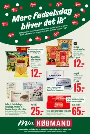 Min Købmand tilbudsavis uge 34 Side 1: Coca‑Cola eller Coca‑Cola Zero (24 x 33 cl) €65,00