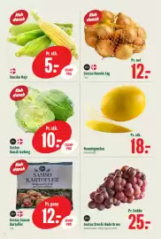 Min Købmand tilbudsavis uge 34 Side 2: Danske Majs €5,00, Gestus Danske Løg €12,00
