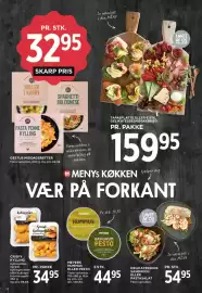 MENY tilbudsavis uge 34 Side 14: Crispy kylling €34,95, Tapasplatte eller 6 stk. delikatessesmørrebrød €159,95