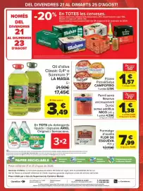 Folleto Carrefour Market Página 2: Mahou cervezas, Nico pernil serrà reserva encreuament duroc sense additius €1,38