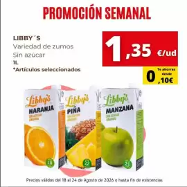 Folleto Tu Trébol Hipermercados semana 34 Página 2: Libby's - variedad de zumos sin azúcar €1,35