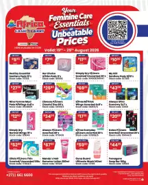 Africa Cash and Carry catalogue week 34 Page 1: Stayfree Maxi Super S/Free M/Thick Wings Assorted €69,20
