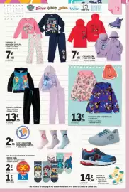 Catálogo E.Leclerc Página 13: Sudadera o pantalón de felpa €7,95, Chubasquero €7,95