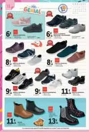 Catálogo E.Leclerc Página 18: Zapatilla deportiva €6,00, Zapatilla deportiva con velcro o con cordones. €6,95