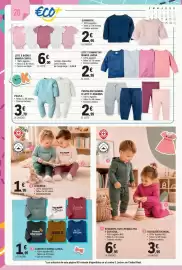Catálogo E.Leclerc Página 20: Lote 5 bodies manga corta €6,00, Pantalon chándal o lote 2 leggings €2,95