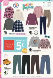Catálogo E.Leclerc Página 4: Chaqueta polar €4,95, Camiseta manga larga o legging canalé €4,95