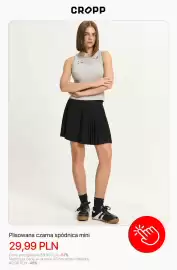 Cropp gazetka tydzień 34 Strona 10: Spódnica plisowana czarna mini Cropp €29,99