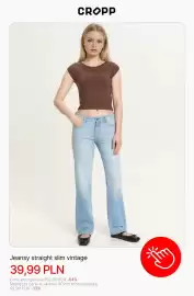 Cropp gazetka tydzień 34 Strona 3: Jeansy straight slim vintage Cropp €39,99