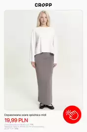 Cropp gazetka tydzień 34 Strona 6: Dopasowana szara spódnica midi Cropp €19,99