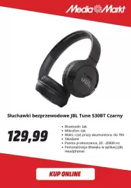 Media Markt gazetka Strona 2: Słuchawki bezprzewodowe Jbl Tune 530BT Czarny €129,99