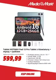 Media Markt gazetka Strona 3: Tablet Hotwav Pad 13 Pro €599,99