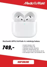 Media Markt gazetka Strona 5: Słuchawki Apple AirPods 4 z redukcją hałasu €749,00