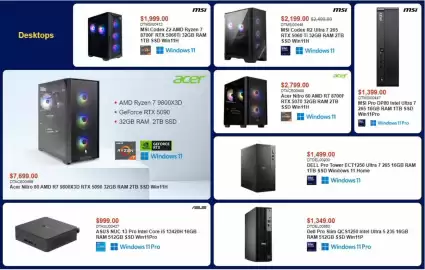 Canada Computers flyer Page 5: Msi codex r2 ultra 7 265 €2.199,00