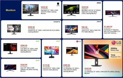 Canada Computers flyer Page 6: Msi mag 325cqf 32" wqhd rapid va curved 180hz 0.5ms gaming monitor €229,99