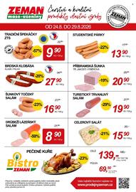 ZEMAN leták týden 35 Strana 2: Šunkový točený salám €16,90, Turistický trvanlivý salám €19,90