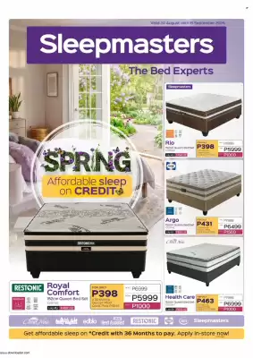 Sleepmasters (valid until 16-09)