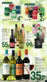 REMA 1000 tilbudsavis uge 35 Side 11: Tuborg eller Carlsberg øl €4,50, Sant Thias Rød-, hvid- eller rosévin €55,00